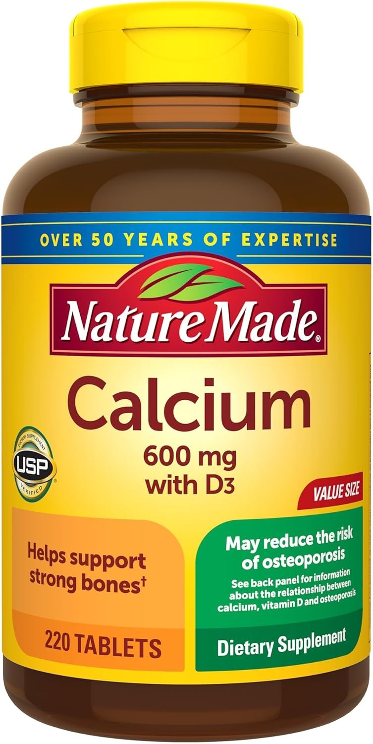 Nature Made Calcium 600 mg with D3 bottle