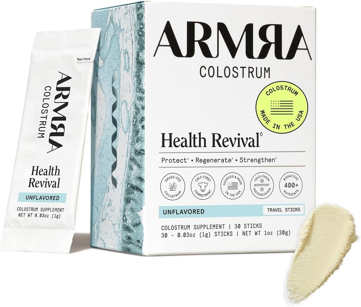 ARMRA Colostrum powder travel box