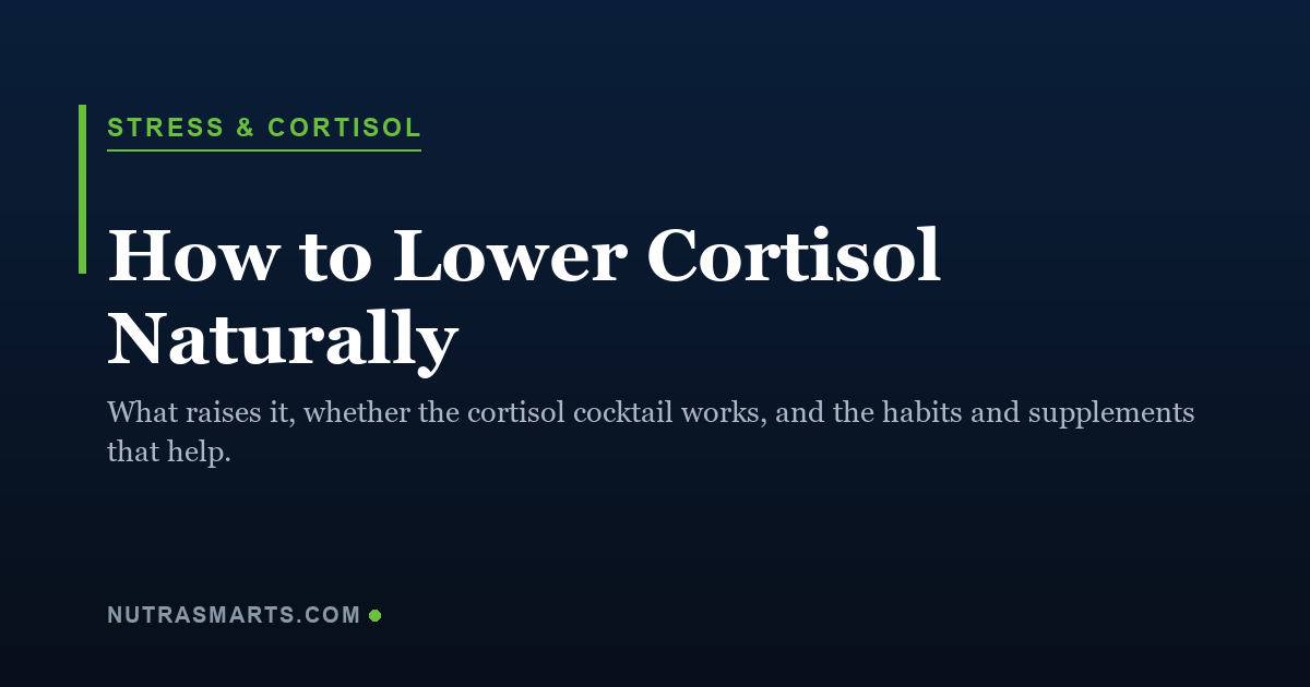 How to lower cortisol naturally, a NutraSmarts evidence guide