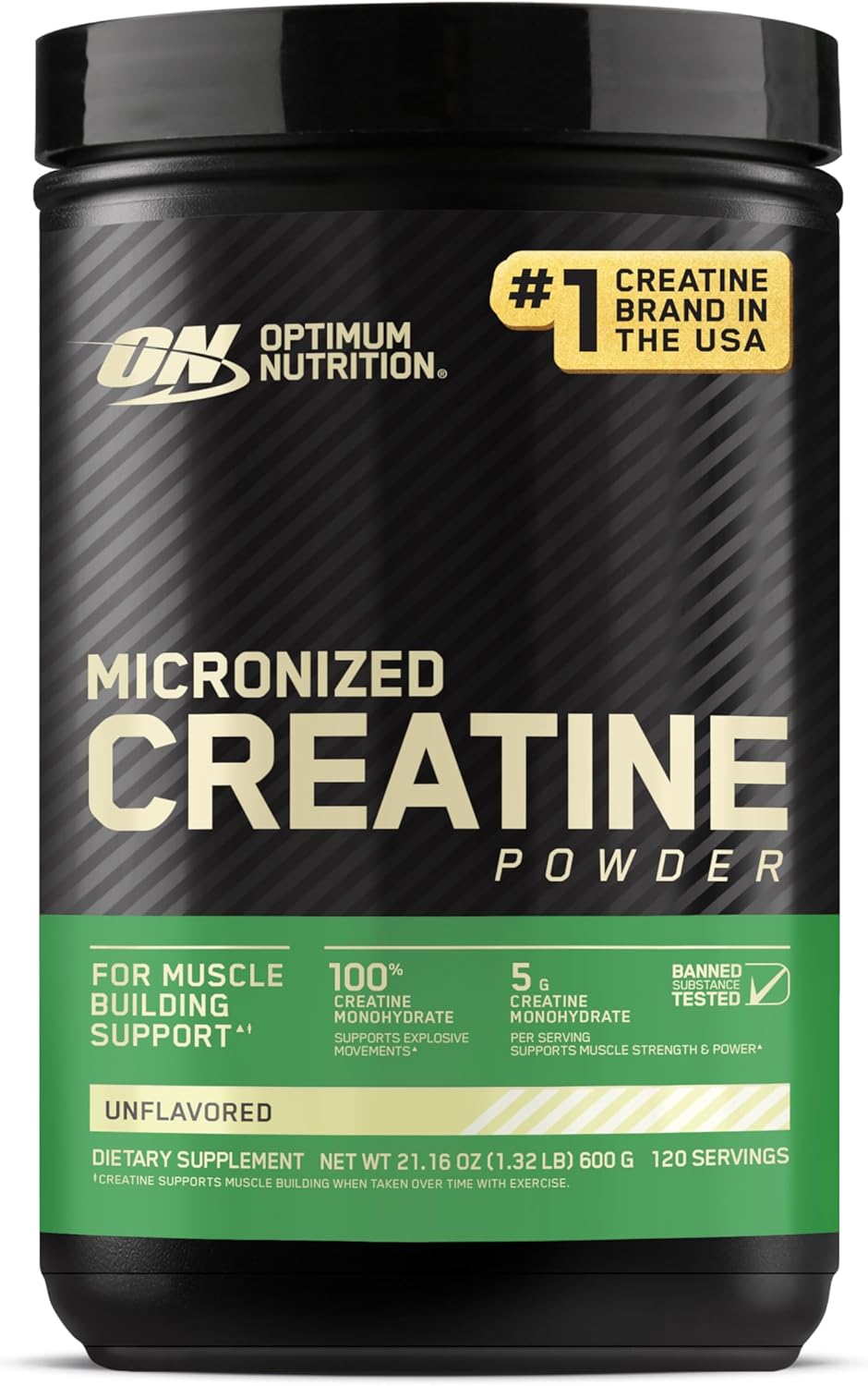Optimum Nutrition Micronized Creatine Powder tub