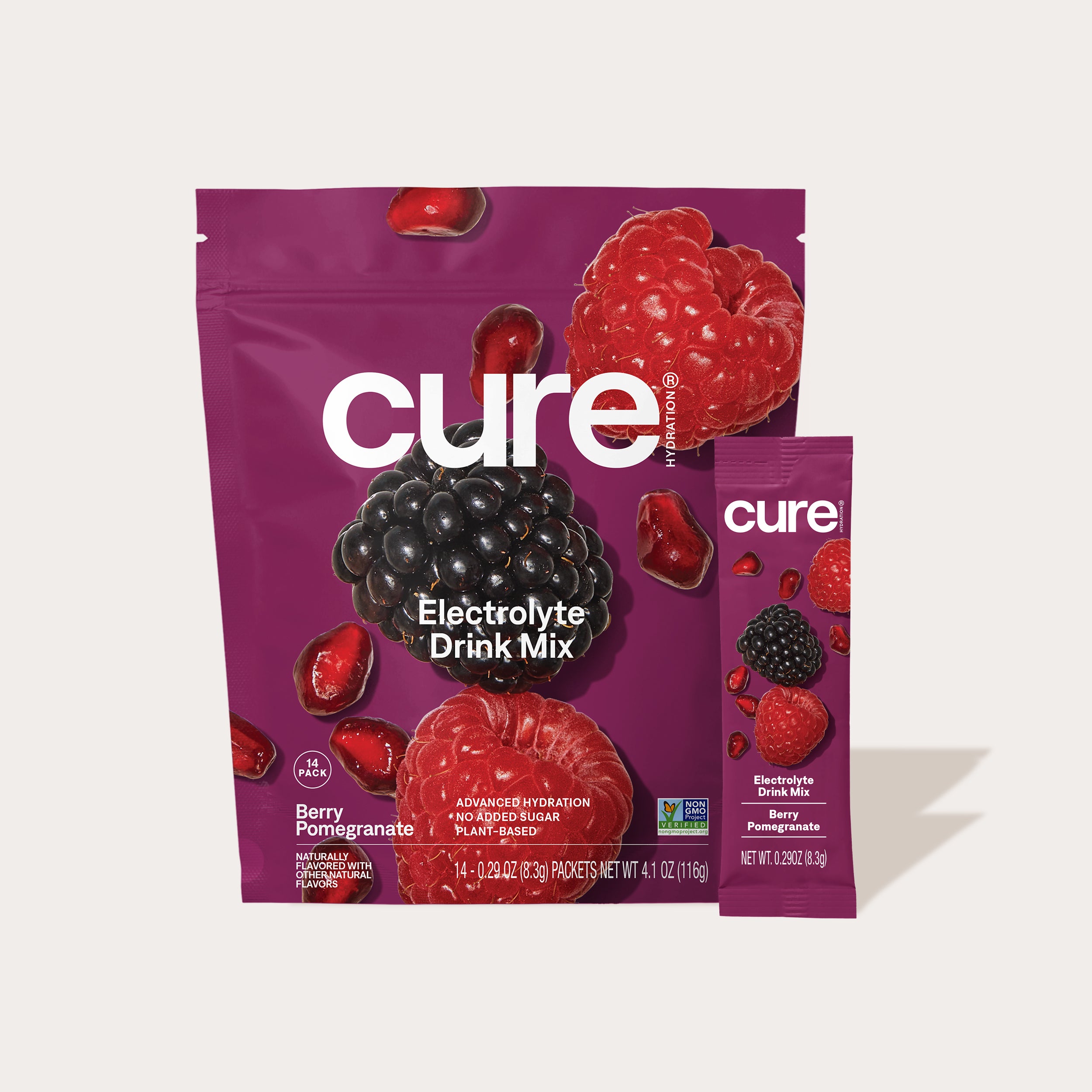Cure Hydration Berry Pomegranate plant-based electrolyte mix