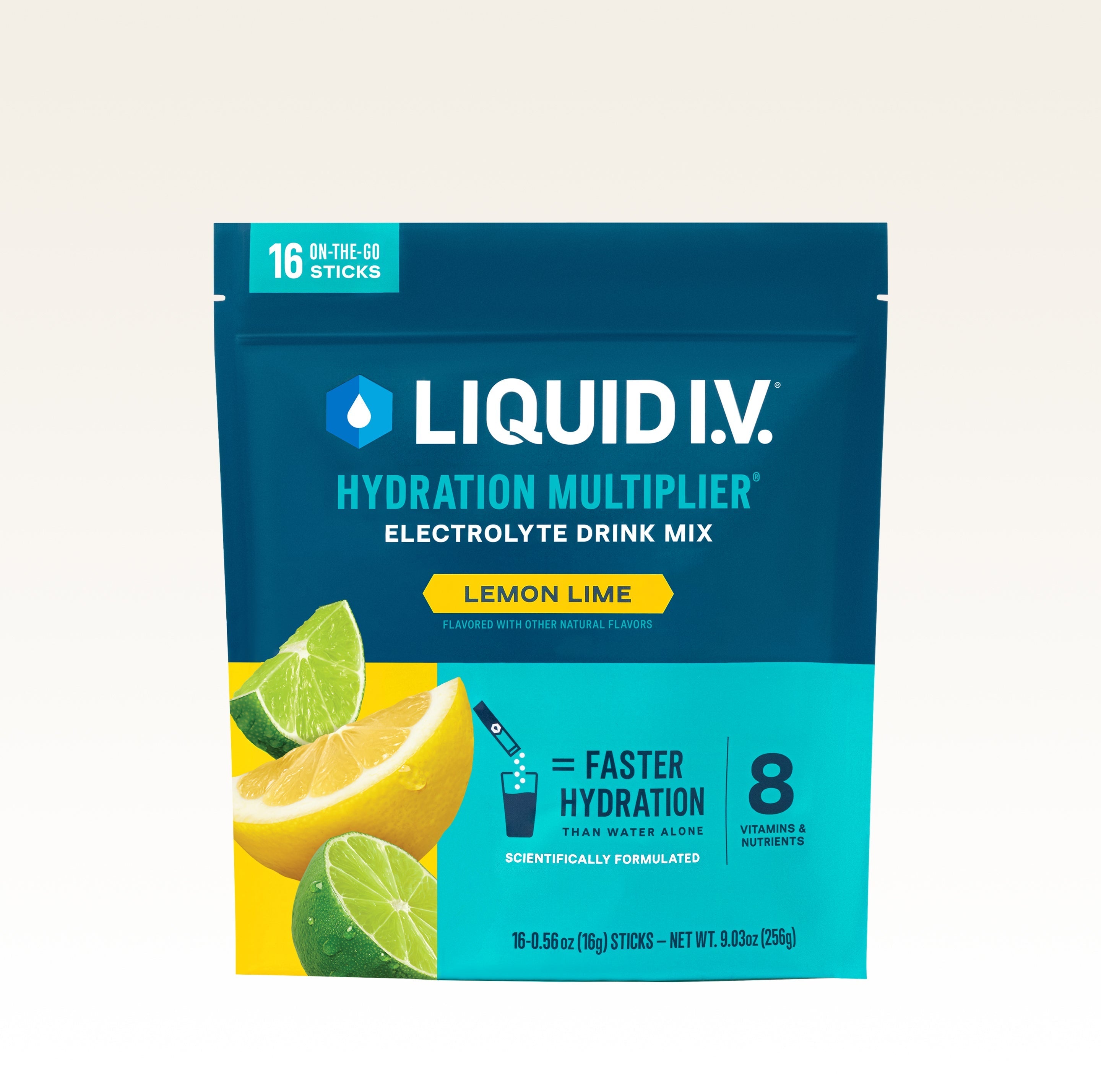 Liquid I.V. Hydration Multiplier Lemon Lime 16-stick pouch