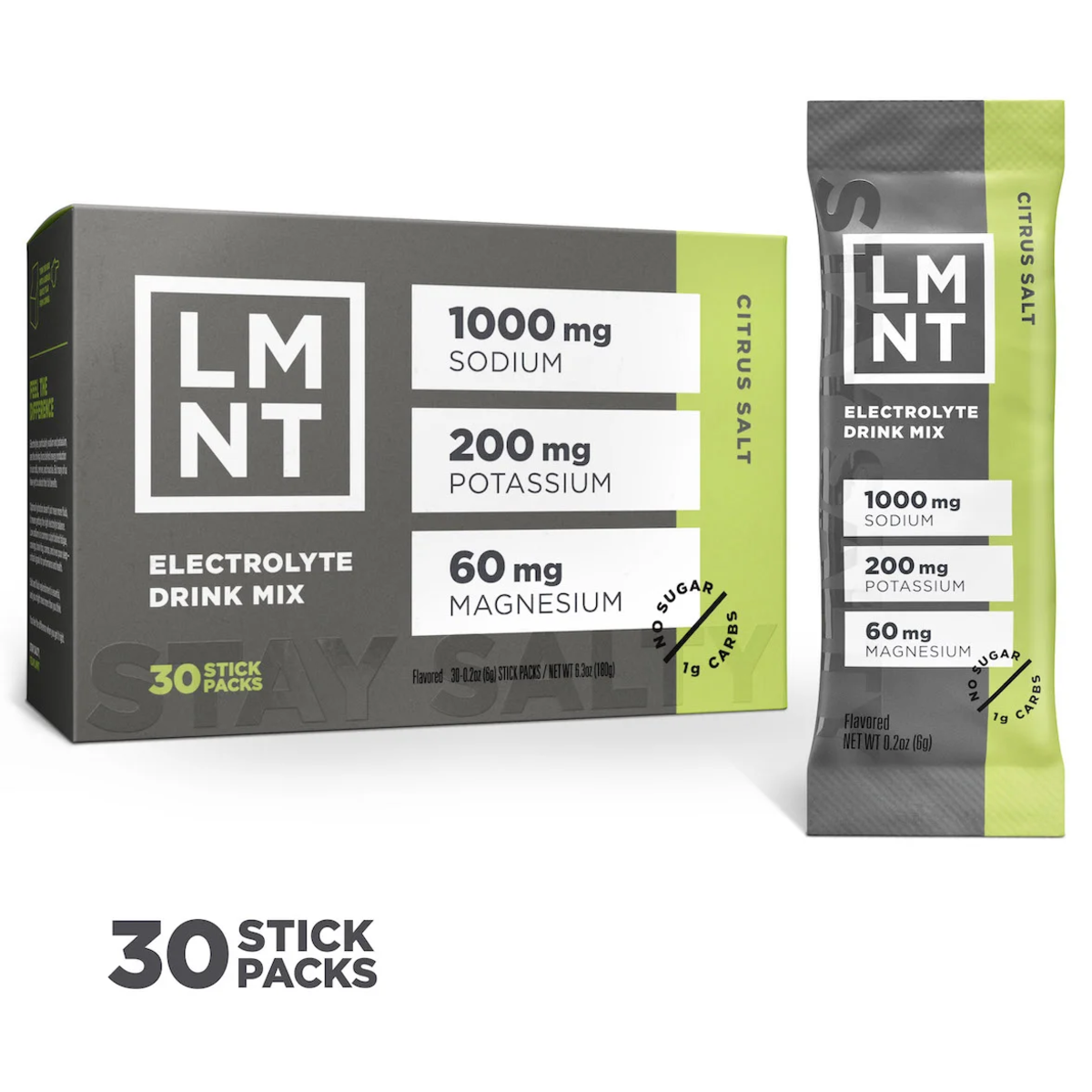LMNT Recharge Citrus Salt 30-count box