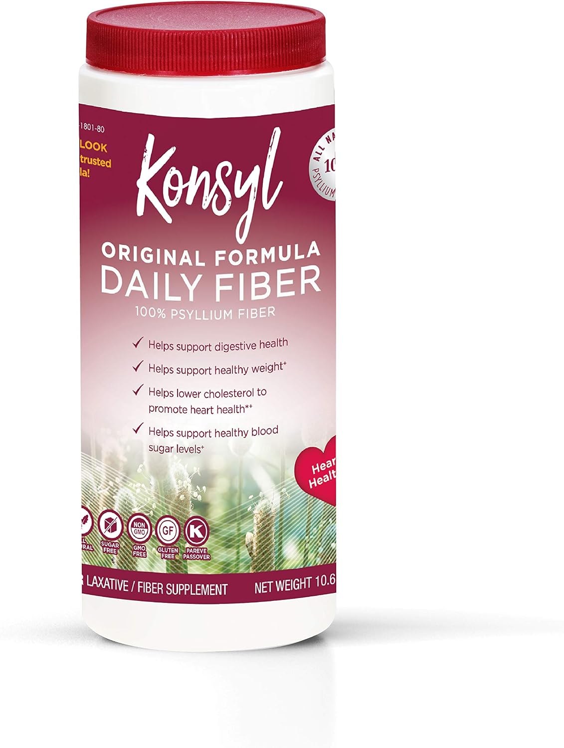 Konsyl Original 100% Psyllium Fiber container