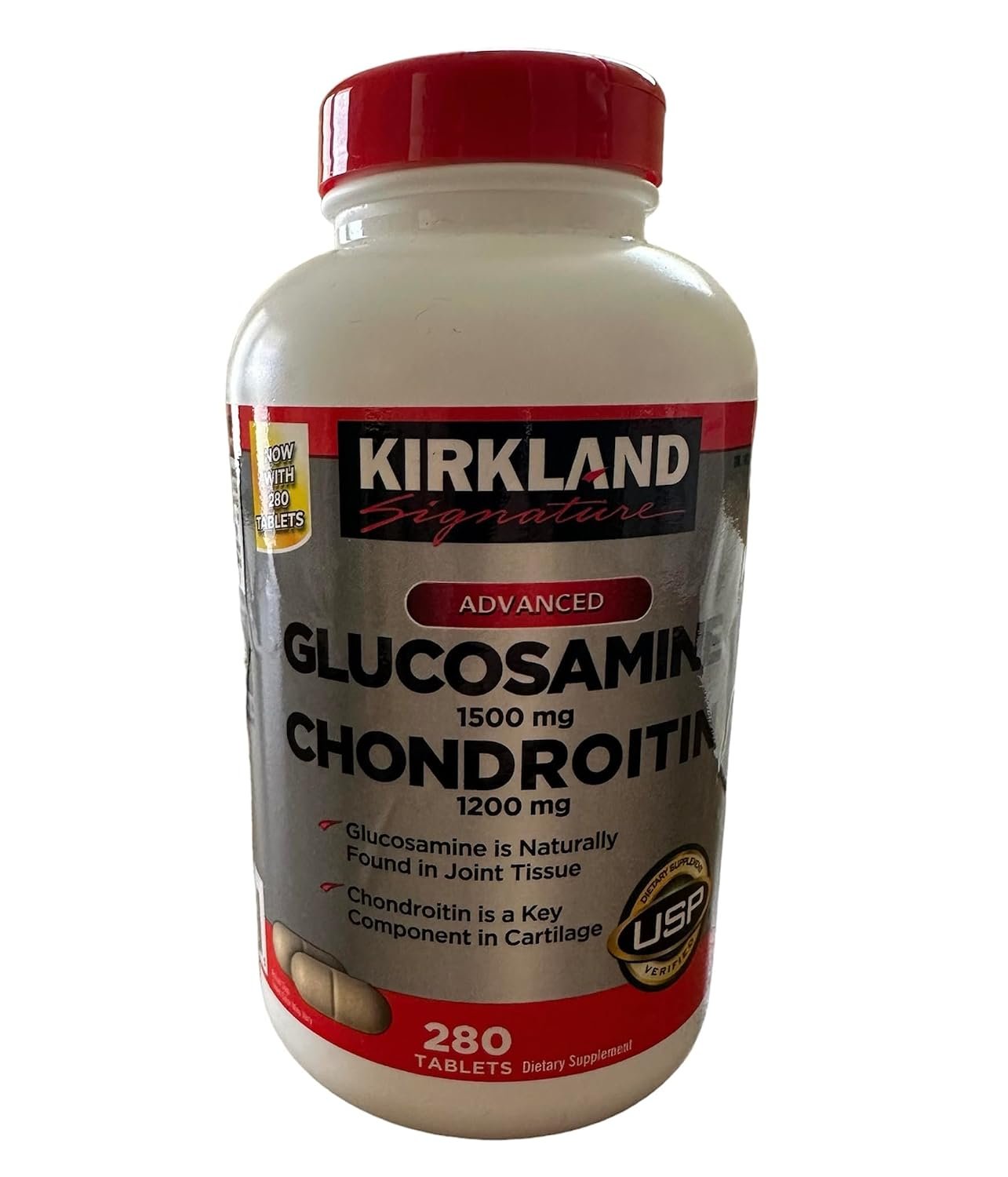 Kirkland Signature Glucosamine and Chondroitin bottle