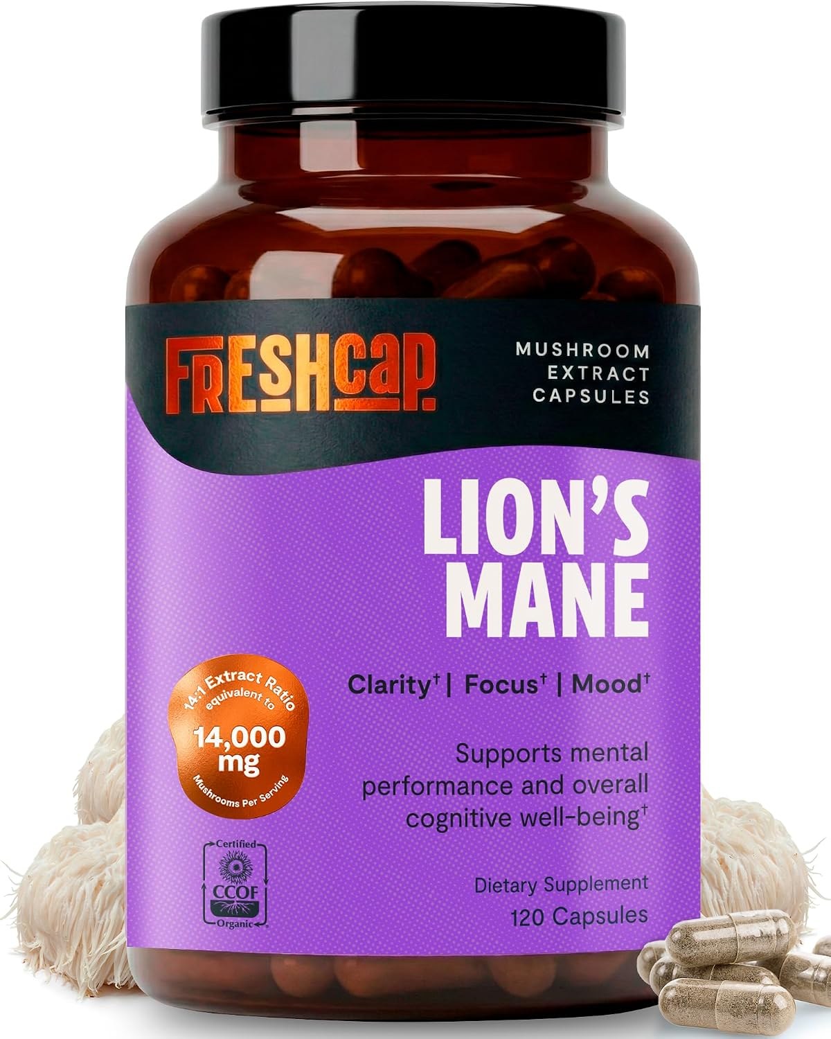 FreshCap Lion's Mane bottle