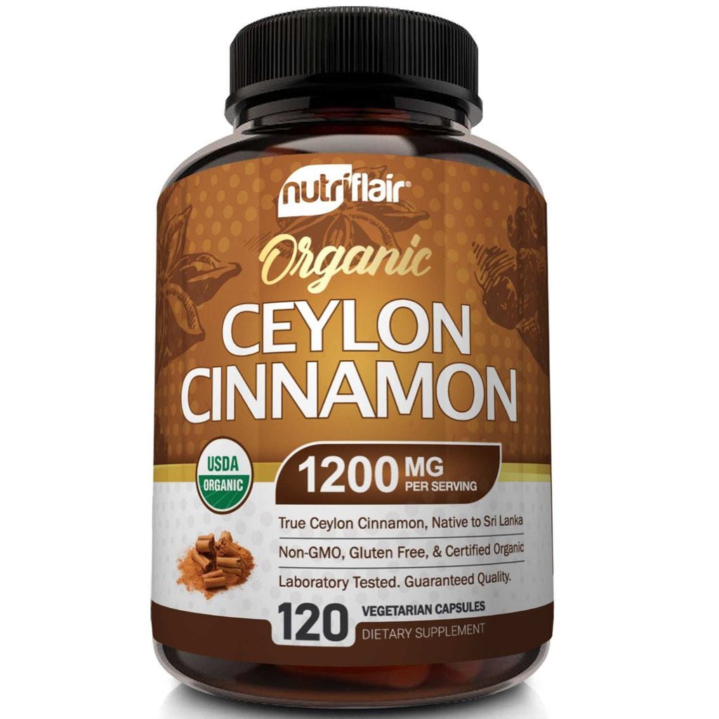NutriFlair Organic Ceylon Cinnamon bottle
