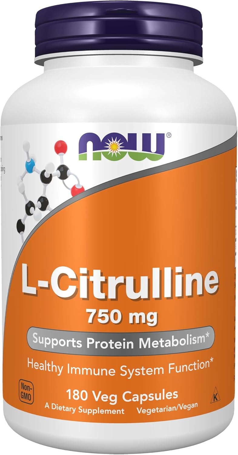 NOW L-Citrulline capsules bottle