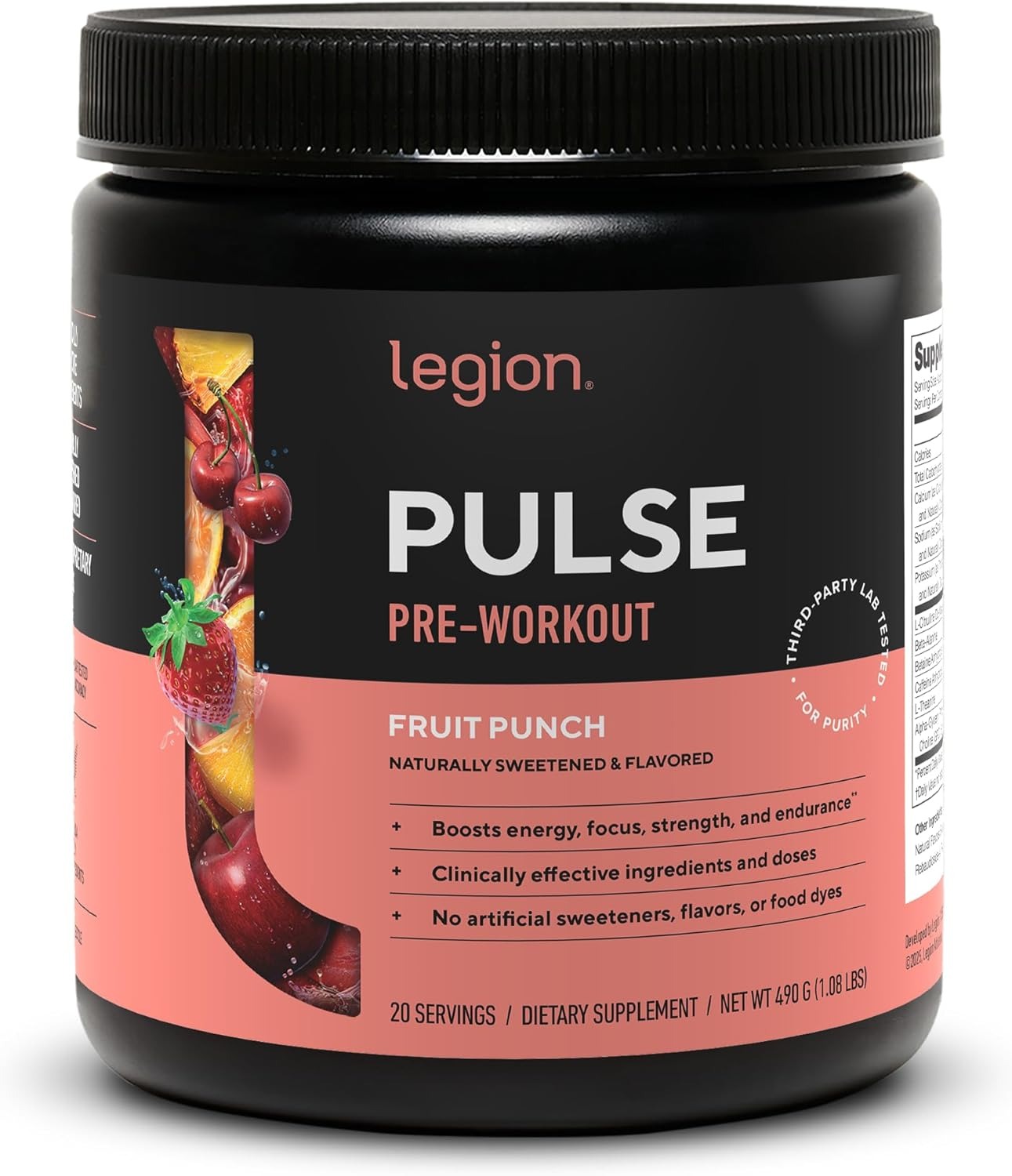 Legion Pulse pre-workout tub