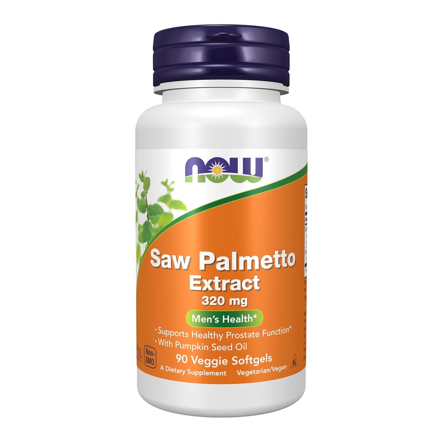 NOW Saw Palmetto 320 mg with Pumpkin Seed Oil bottle