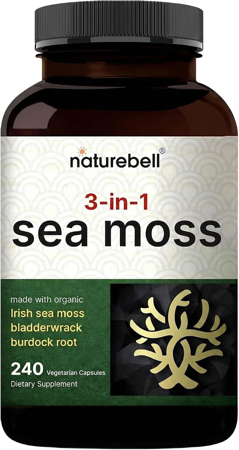 NatureBell 3-in-1 Sea Moss capsules bottle