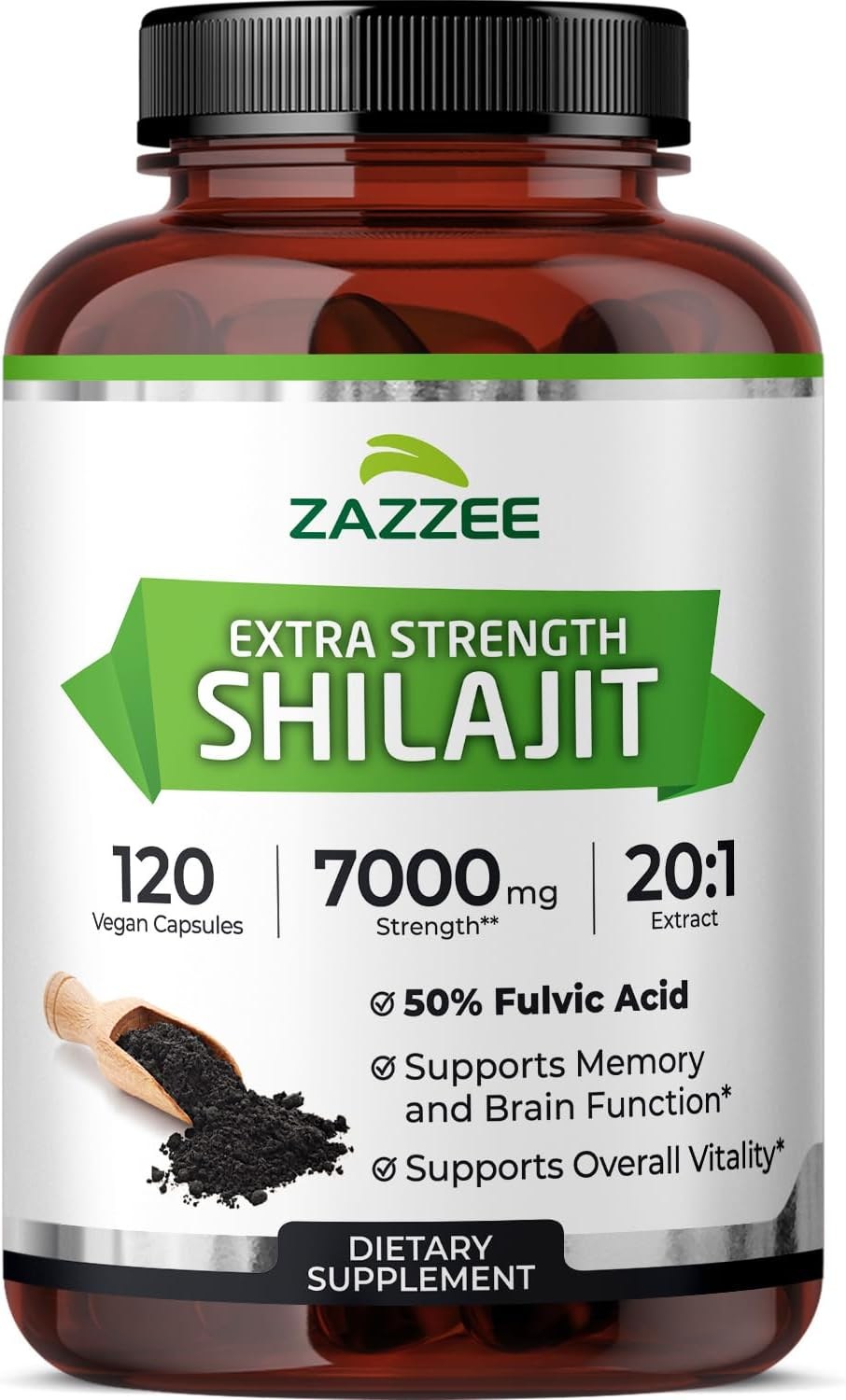 Zazzee Shilajit 50% Fulvic Acid bottle