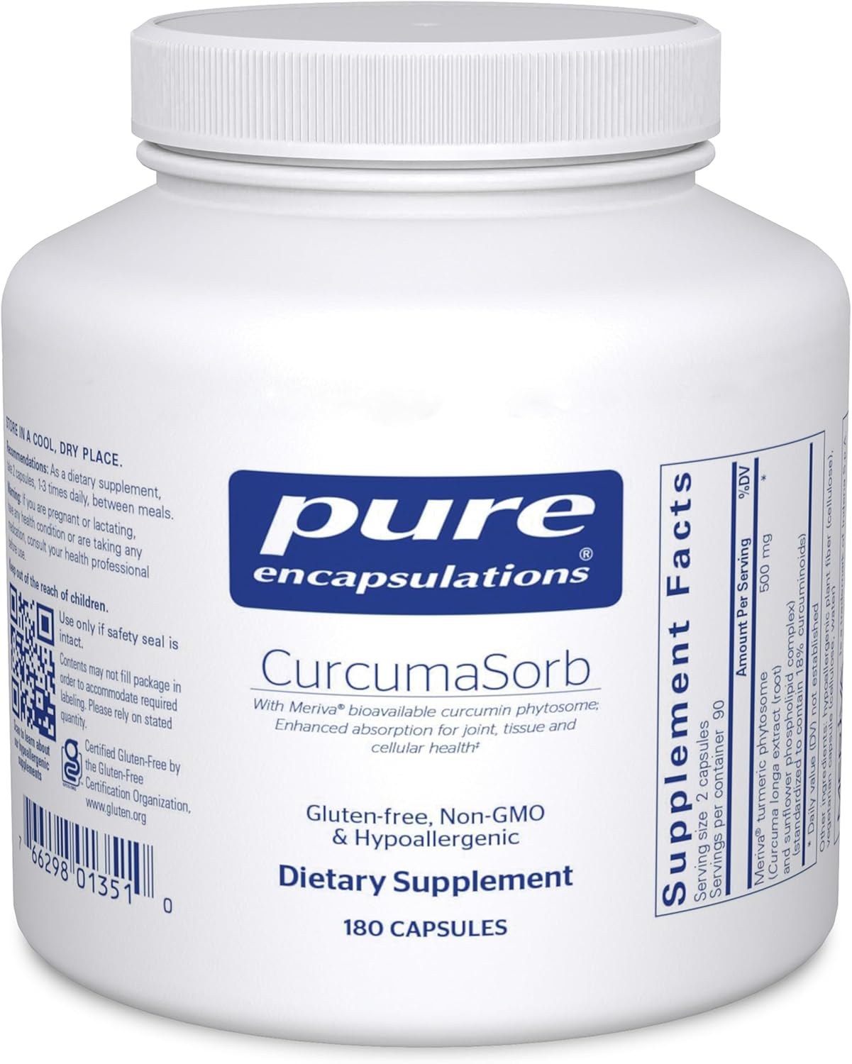 Pure Encapsulations CurcumaSorb bottle