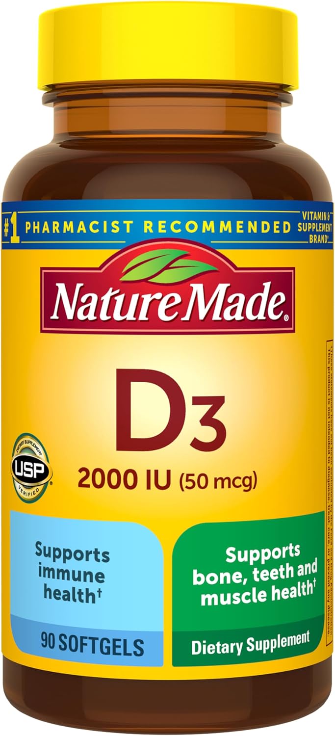 Nature Made Vitamin D3 2000 IU bottle