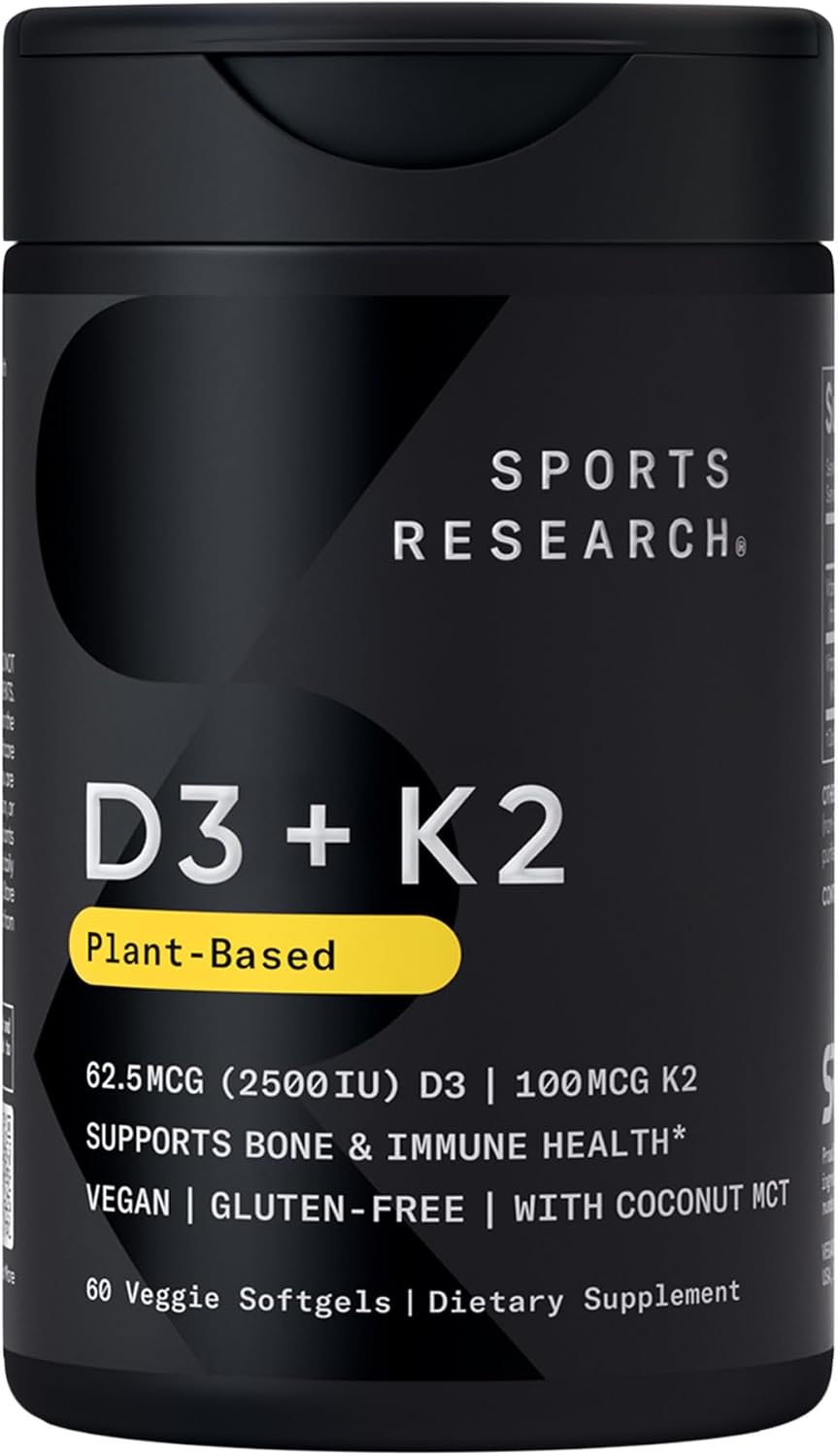 Sports Research Vitamin D3 + K2 bottle