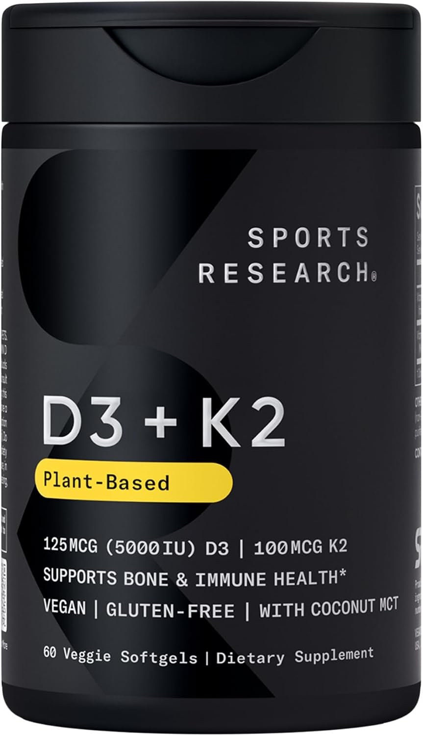 Sports Research Vitamin D3 + K2 bottle