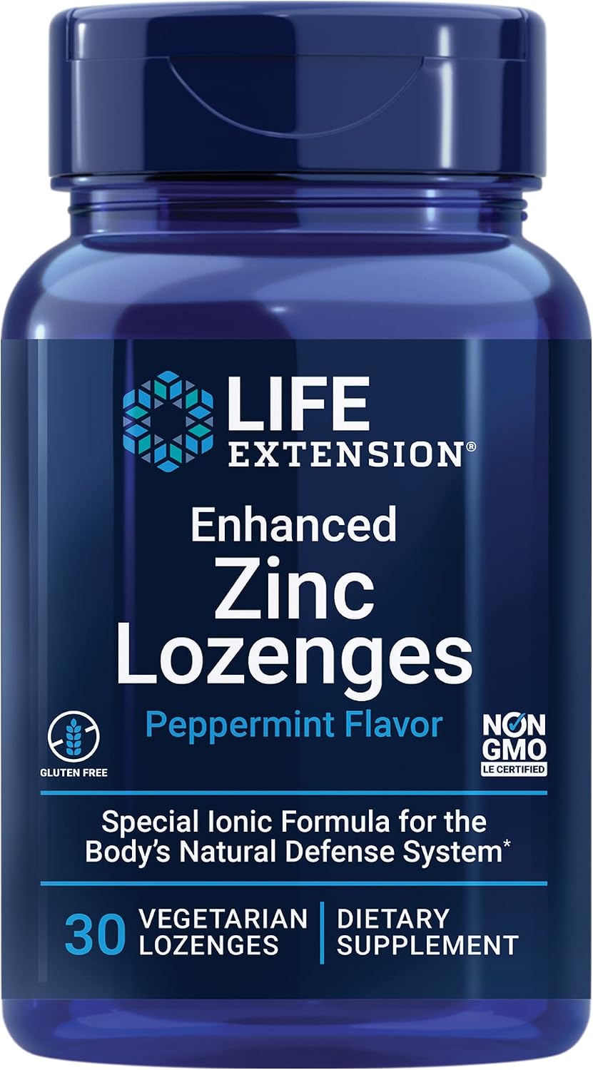 Life Extension Enhanced Zinc Lozenges bottle